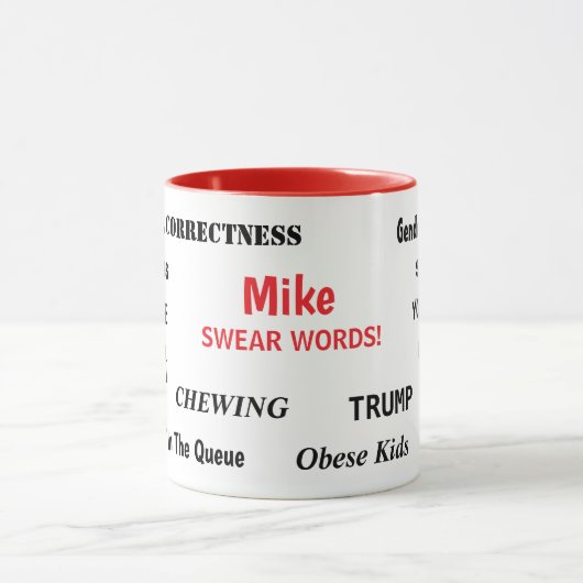 Funny Personalisable Pet Peeves Hates Swear Words マグカップ (中央)