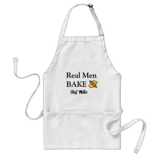 Funny Personalized Apron Real Men Bake スタンダードエプロン