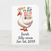 Funny Personalized Birthday Card - Silly Goose カード (正面)
