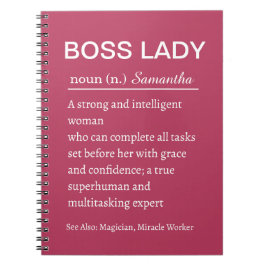 Funny Personalized Boss Lady Definition Notebook ノートブック