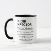 Funny Personalized Choir Director  Definition マグカップ (左)