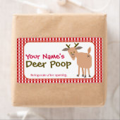 Funny Personalized Christmas Gift Reindeer Poop ラベル (インサイチュ)