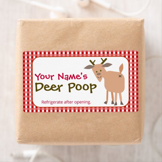 Funny Personalized Christmas Gift Reindeer Poop ラベル (インサイチュ)