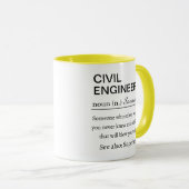 Funny Personalized Civil Engineer Definition マグカップ (正面右)