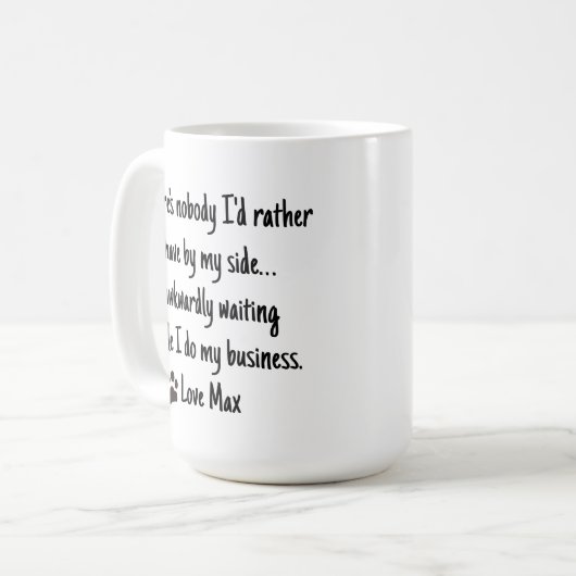 Funny Personalized Coffee Mug – Custom Quote コーヒーマグカップ (正面左)