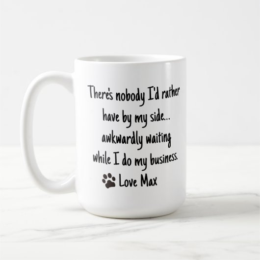 Funny Personalized Coffee Mug – Custom Quote コーヒーマグカップ (左)
