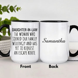 Funny Personalized Daughter In Law マグカップ