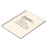 Funny Personalized Dictionary Name Definition ノートブック (左側)
