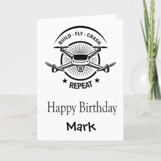 Funny Personalized Drone Pilots Birthday Card シーズンカード