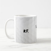 Funny Personalized Entitled 1 Initial Golf Name コーヒーマグカップ (左)