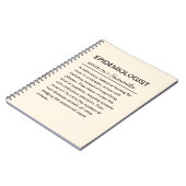 Funny Personalized Epidemiologist Definition ノートブック (左側)