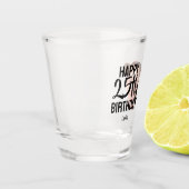 Funny Personalized Face Photo Women 25th Birthday ショットグラス (左)