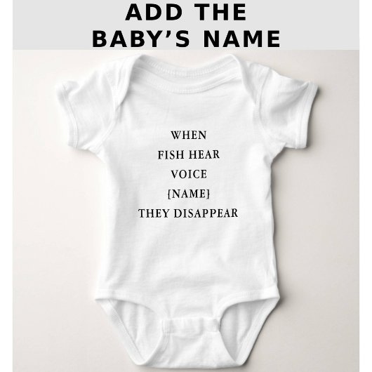 Funny Personalized Fishing Quote Baby ベビーボディスーツ