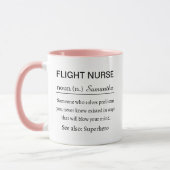 Funny Personalized Flight Nurse Definition マグカップ (左)