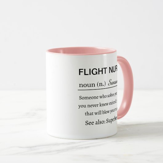 Funny Personalized Flight Nurse Definition マグカップ (正面右)