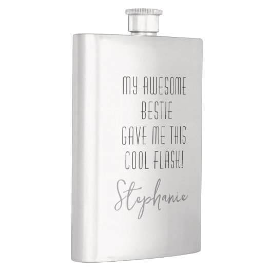 Funny Personalized from Bestie Cool Modern フラスク (右)
