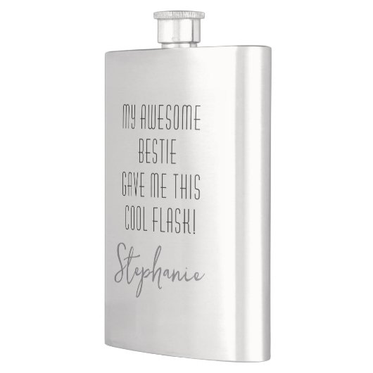 Funny Personalized from Bestie Cool Modern フラスク (左)
