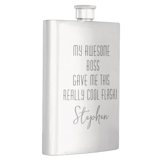 Funny Personalized from Boss Cool Modern フラスク (右)