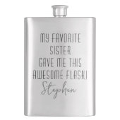 Funny Personalized from Favorite Sister Modern フラスク (正面)