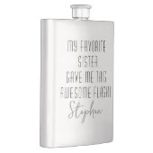 Funny Personalized from Favorite Sister Modern フラスク (右)