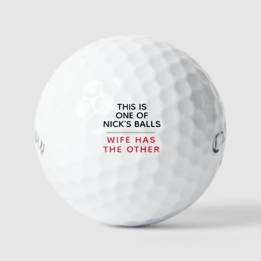 Funny Personalized Golf Balls - Lost Ball Message ゴルフボール (正面)
