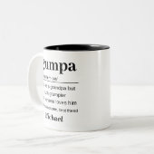 Funny Personalized Grumpa Definition ツートーンマグカップ (正面左)