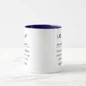 Funny Personalized Lieutenant Definition マグカップ (中央)