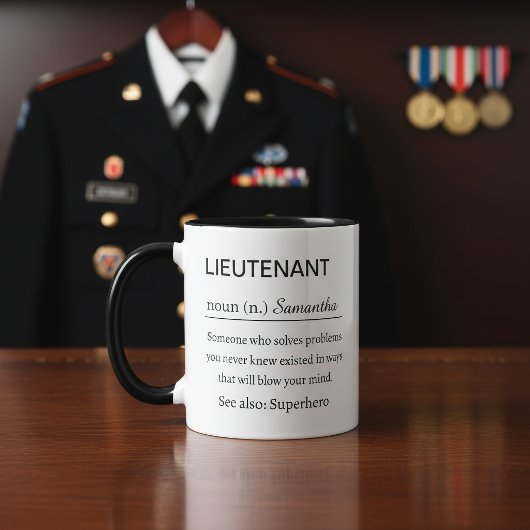 Funny Personalized Lieutenant Definition マグカップ