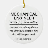 Funny Personalized Mechanical Engineer Definition セラミックオーナメント (正面)