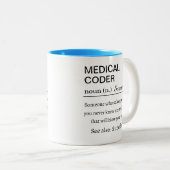 Funny Personalized Medical Coder Definition ツートーンマグカップ (正面右)