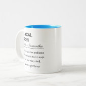 Funny Personalized Medical Coder Definition ツートーンマグカップ (正面左)