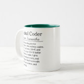 Funny Personalized Medical Coder Definition  マグカップ (正面左)