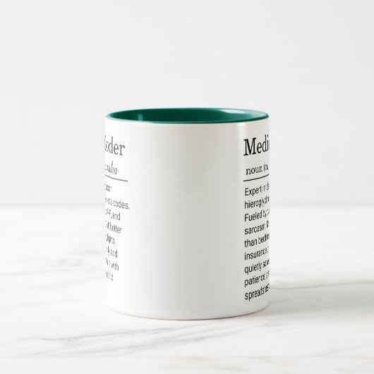 Funny Personalized Medical Coder Definition マグカップ (中央)