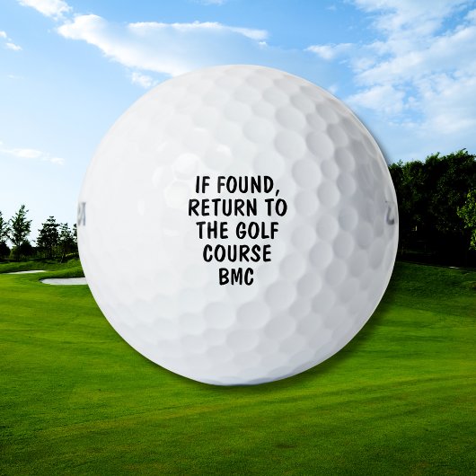 Funny Personalized Monogram Lost Golf Ball Saying ゴルフボール