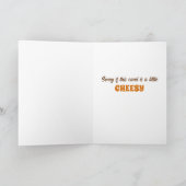 Funny Personalized Nachos Cheese Birthday Card カード (内部)
