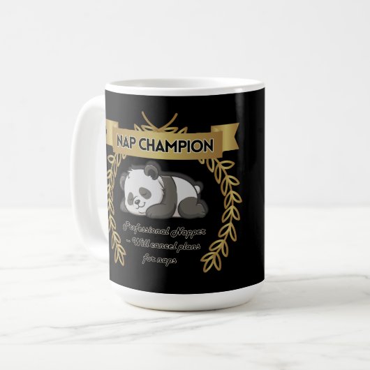 Funny Personalized Nap Champion (Customizable) Mug コーヒーマグカップ (正面左)