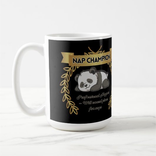 Funny Personalized Nap Champion (Customizable) Mug コーヒーマグカップ (左)