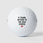 Funny Personalized Novelty Lost Golf Ball Saying ゴルフボール (正面)