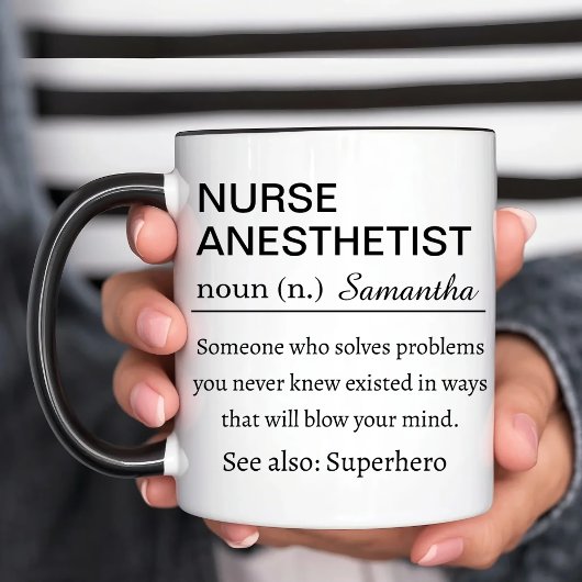 Funny Personalized Nurse Anesthetist Definition マグカップ
