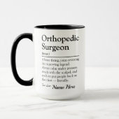 Funny Personalized Orthopedic Surgeon Definition マグカップ (左)