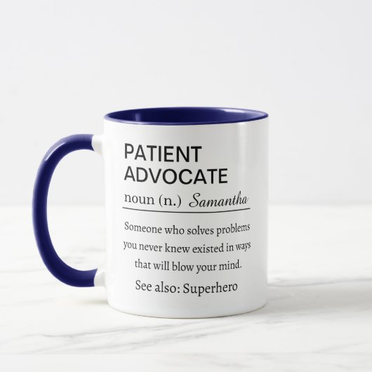 Funny Personalized Patient Advocate Definition マグカップ (左)