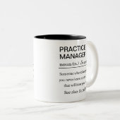 Funny Personalized Practice Manager Definition ツートーンマグカップ (正面右)