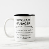 Funny Personalized Program Manager Definition マグカップ (左)