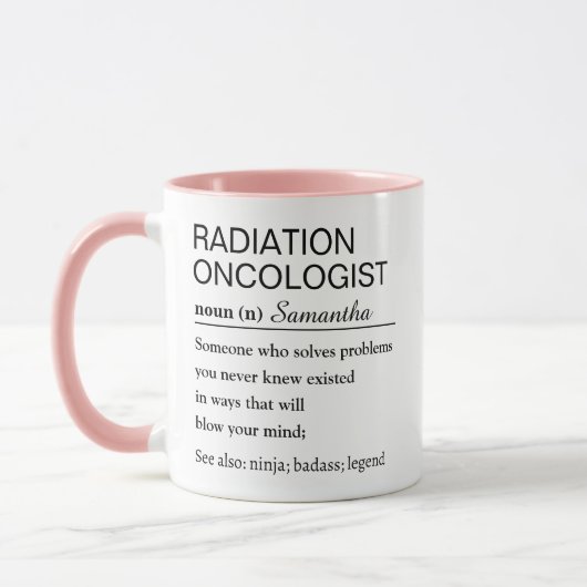 Funny Personalized Radiation Oncologist Definition マグカップ (左)