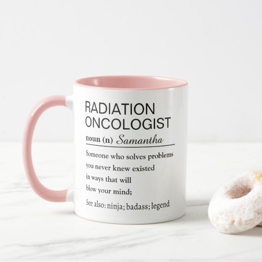 Funny Personalized Radiation Oncologist Definition マグカップ (ドーナツ)