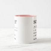 Funny Personalized Sister Definition Mug ツートーンマグカップ (中央)
