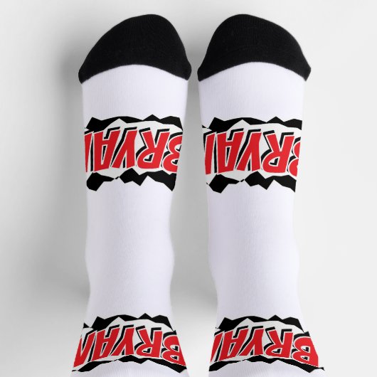 Funny personalized socks with rupture hole design ソックス (上部)