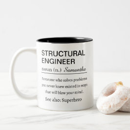 Funny Personalized Structural Engineer Definition ツートーンマグカップ