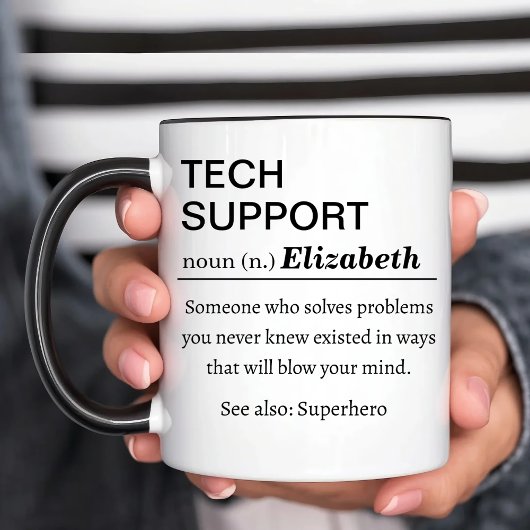 Funny Personalized Tech Support Definition マグカップ