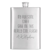 Funny Personalized to Boss from Staff Cool Modern フラスク (正面)